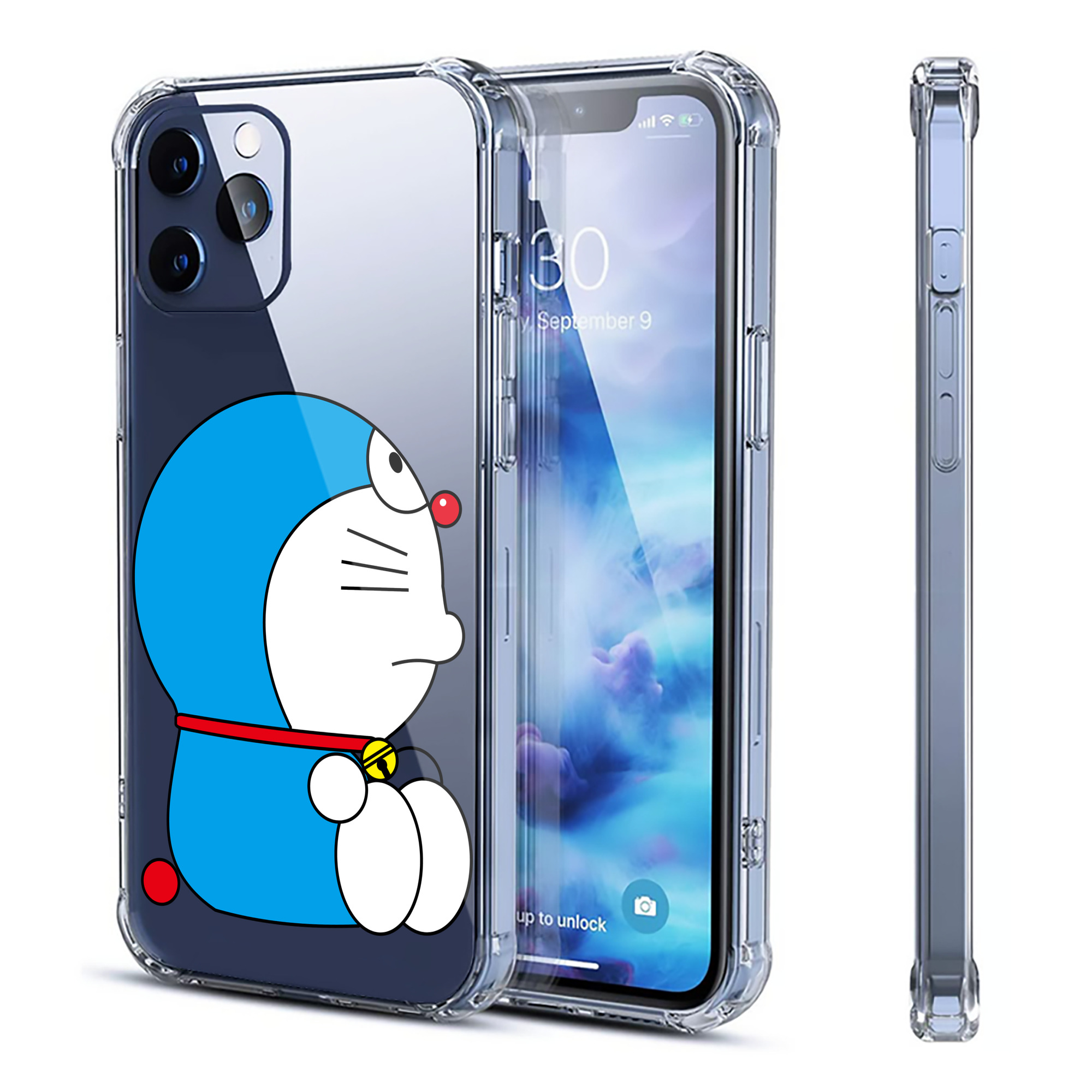 （画像用） ドラえもん Doraemon 【iPhone 12シリーズ対応】透明スマホケース（クリアソフトケース）